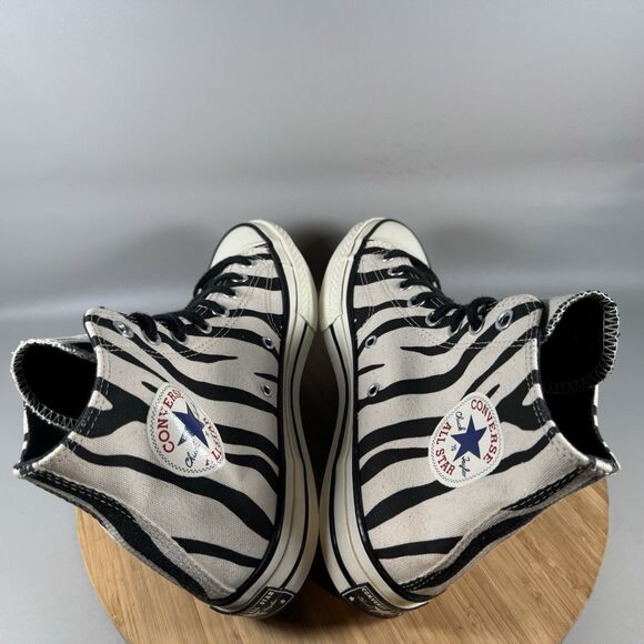 Converse‎ Chuck Taylor All Star 70 Hi Zebra Womens 10 Shoes Sneakers 163408c NEW - Picture 4 of 8